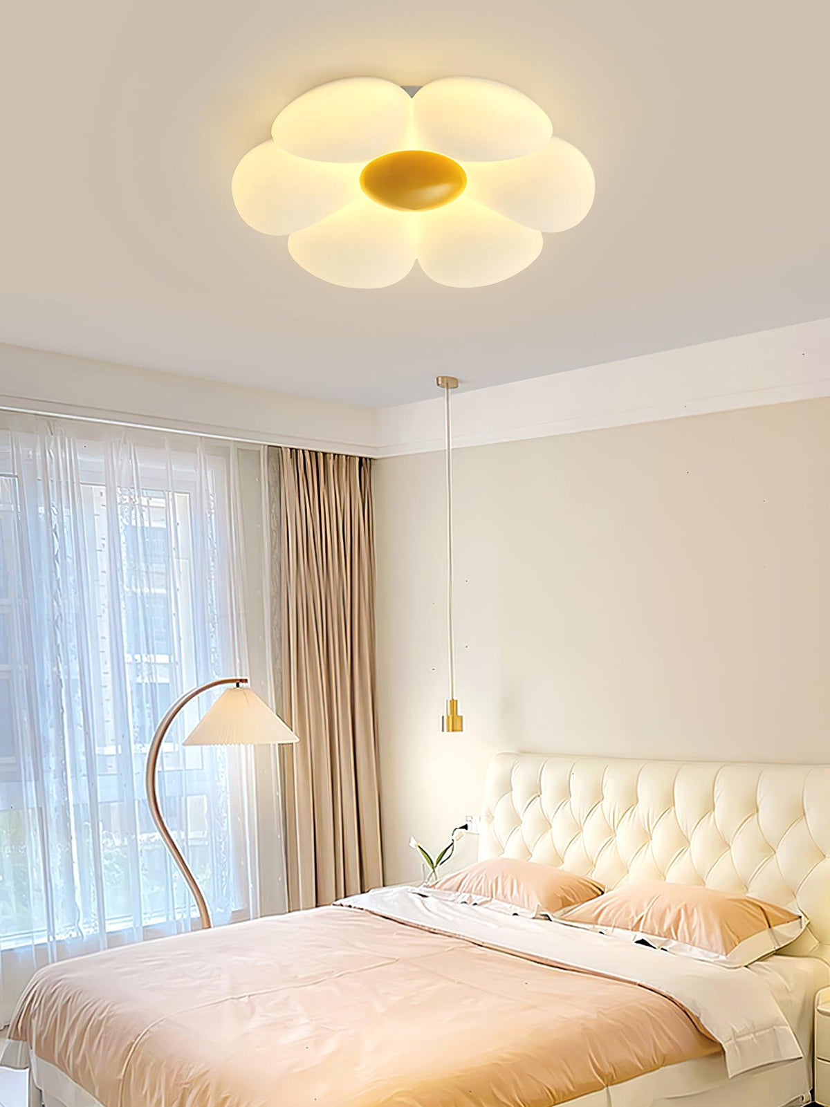 Liorinella lámpara de techo Six-Leaf Flower para habitación infantil