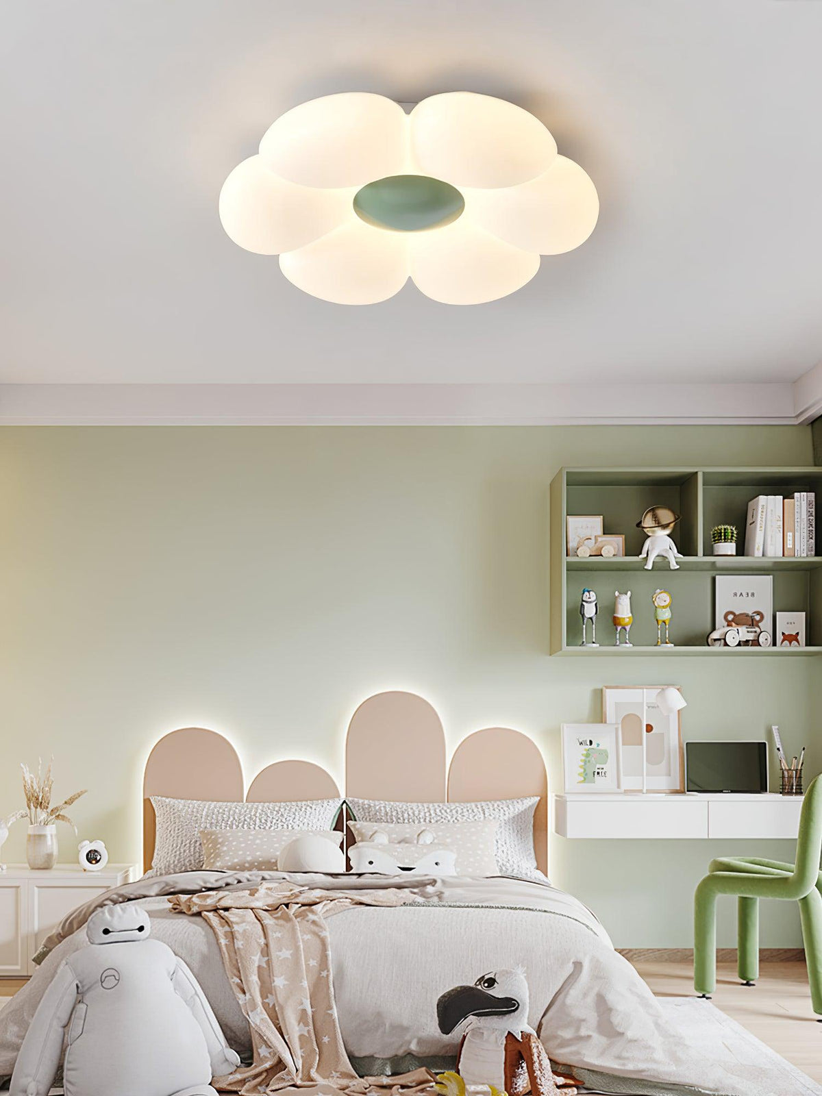 Liorinella lámpara de techo Six-Leaf Flower para habitación infantil
