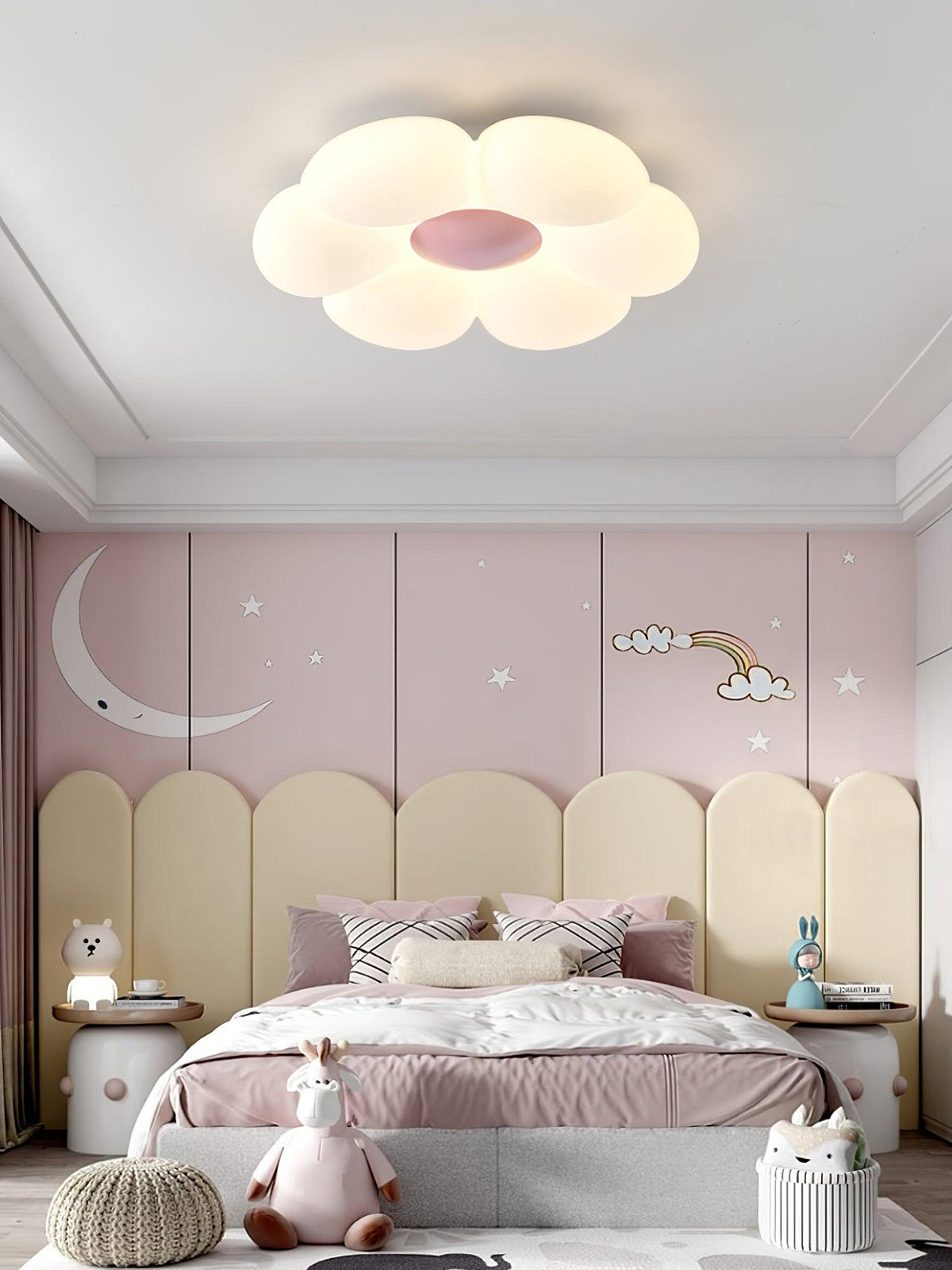 Liorinella lámpara de techo Six-Leaf Flower para habitación infantil