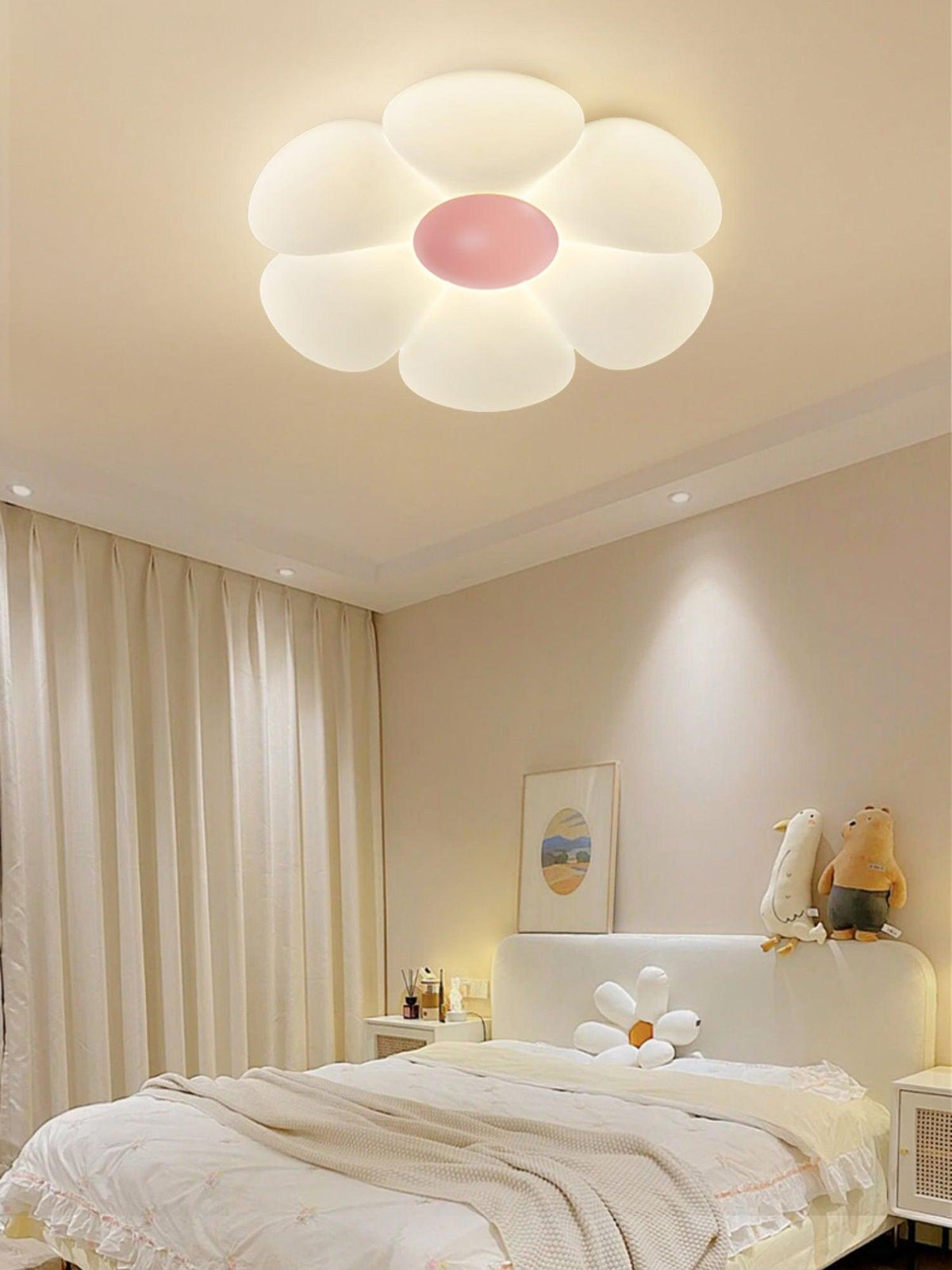 Liorinella lámpara de techo Six-Leaf Flower para habitación infantil
