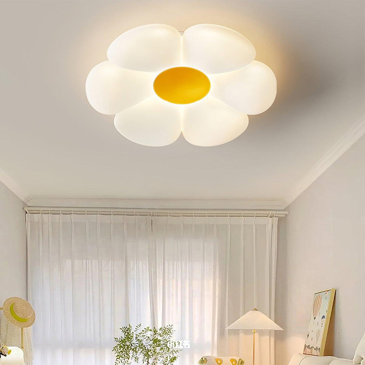 Liorinella lámpara de techo Six-Leaf Flower para habitación infantil