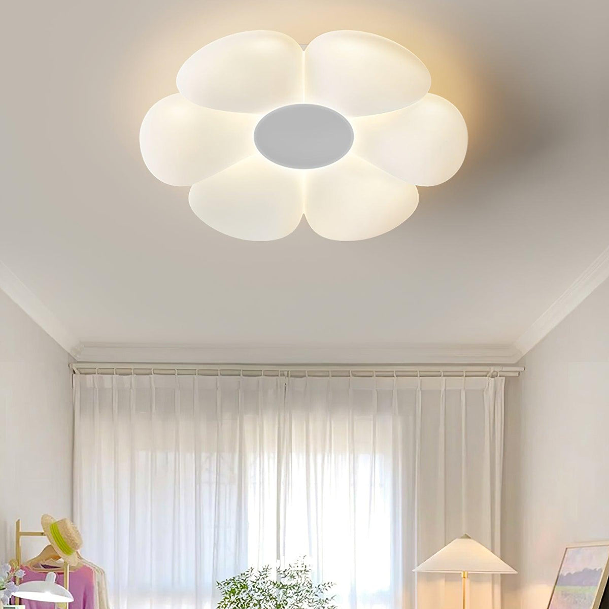Liorinella lámpara de techo Six-Leaf Flower para habitación infantil