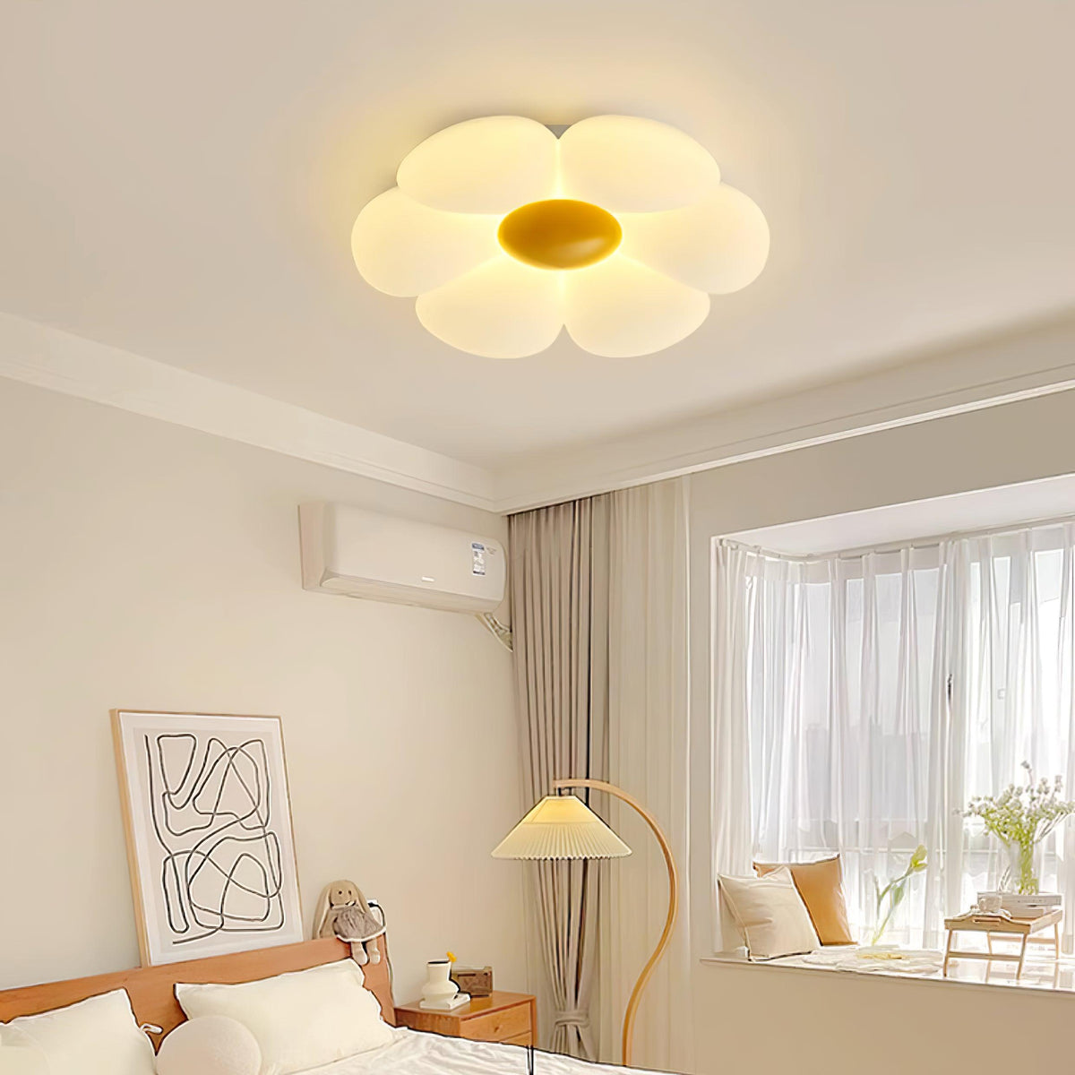 Liorinella lámpara de techo Six-Leaf Flower para habitación infantil
