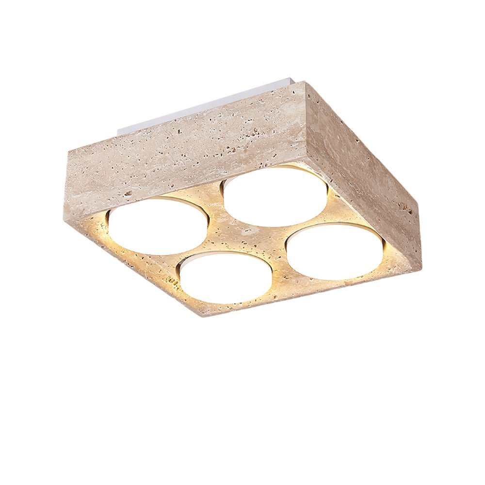 Virinira Quad-Spot de travertino lámpara de techo