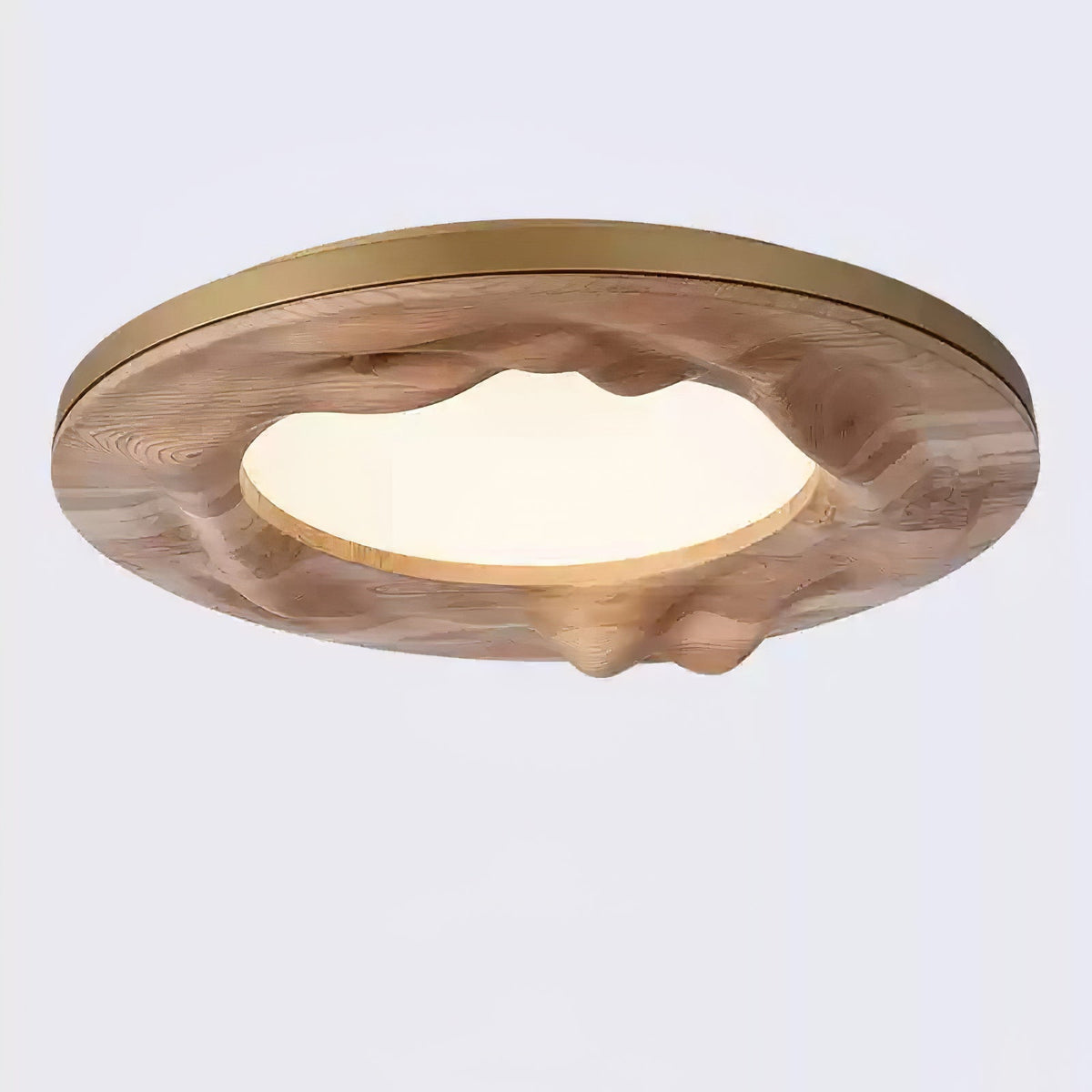 Rinarena lámpara de techo madera ondulaciones orgánicas tranquilidad