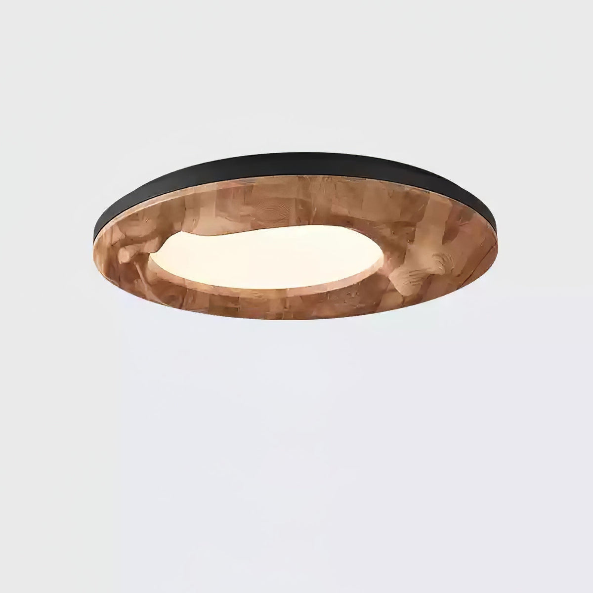 Rinarena lámpara de techo madera ondulaciones orgánicas tranquilidad