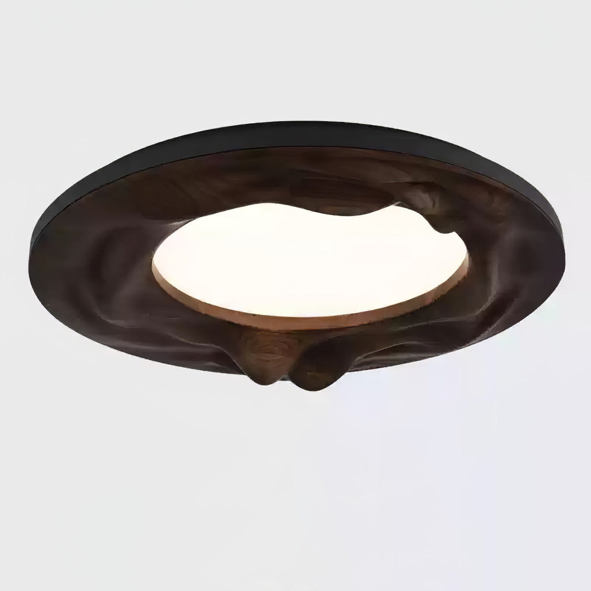 Rinarena lámpara de techo madera ondulaciones orgánicas tranquilidad