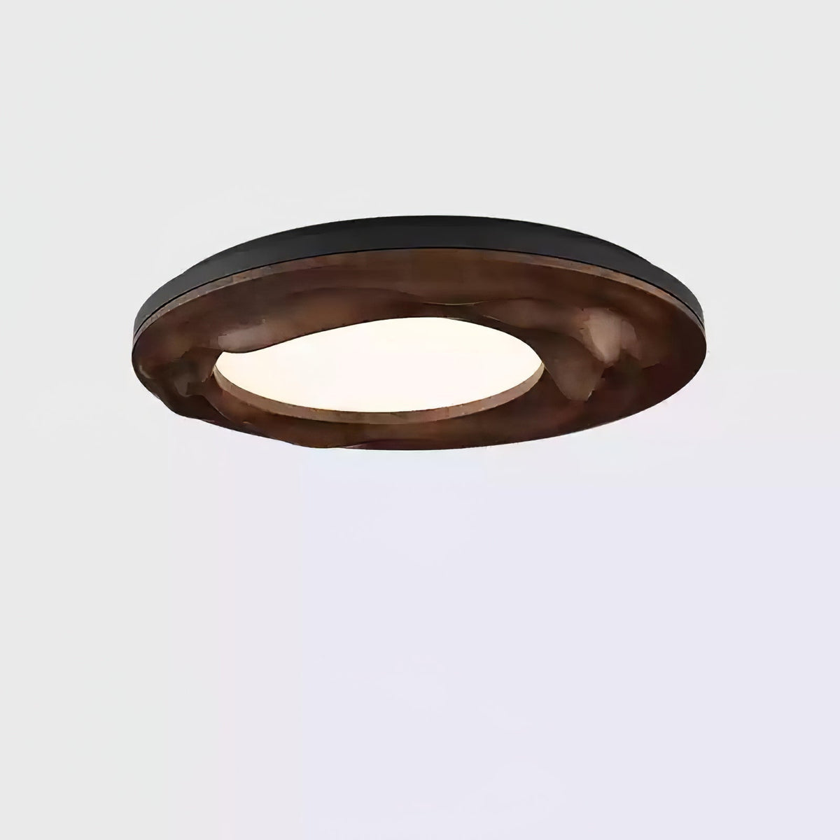 Rinarena lámpara de techo madera ondulaciones orgánicas tranquilidad