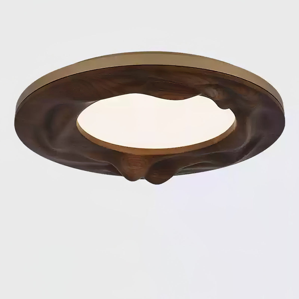 Rinarena lámpara de techo madera ondulaciones orgánicas tranquilidad
