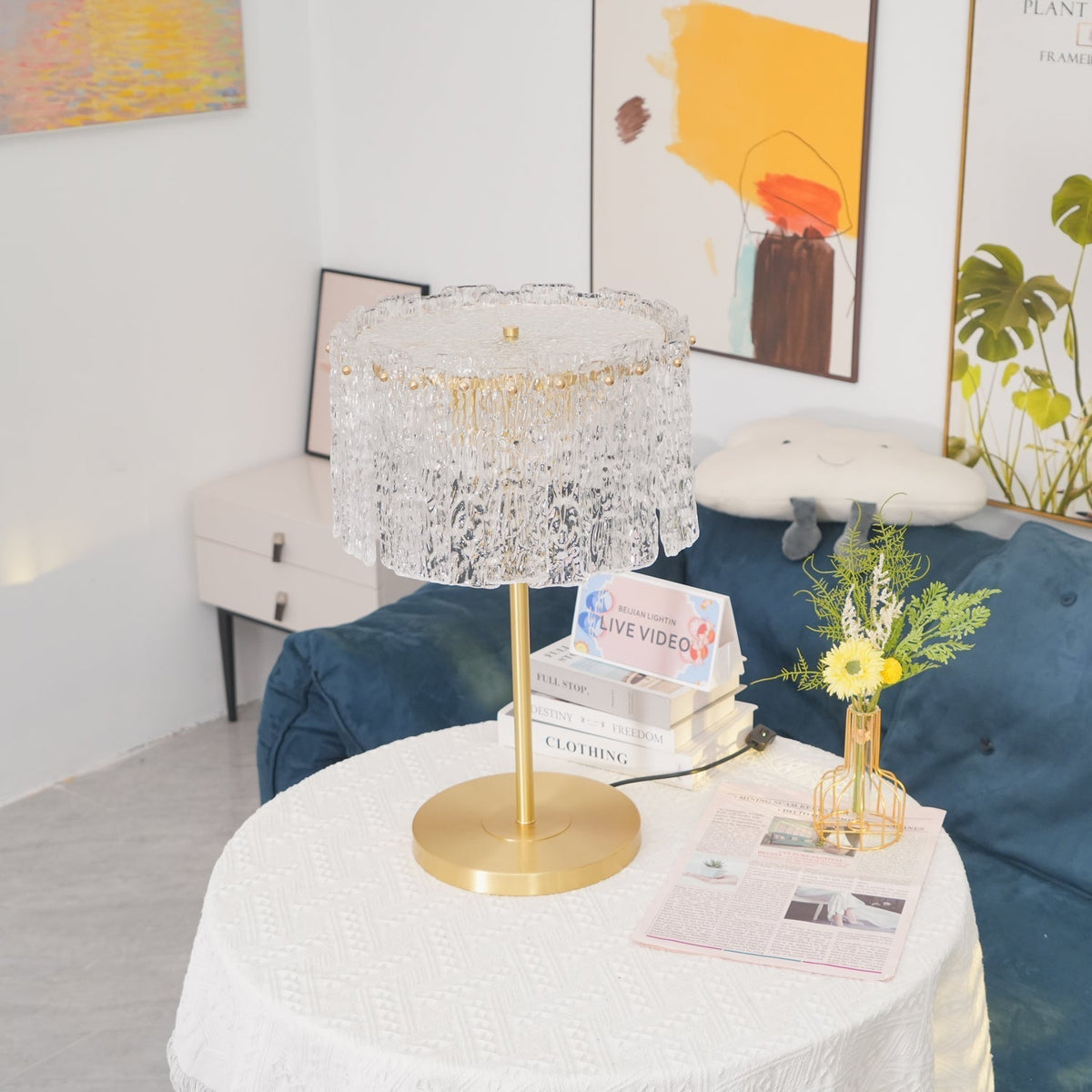 Cyrelina lámpara de mesa de cristal