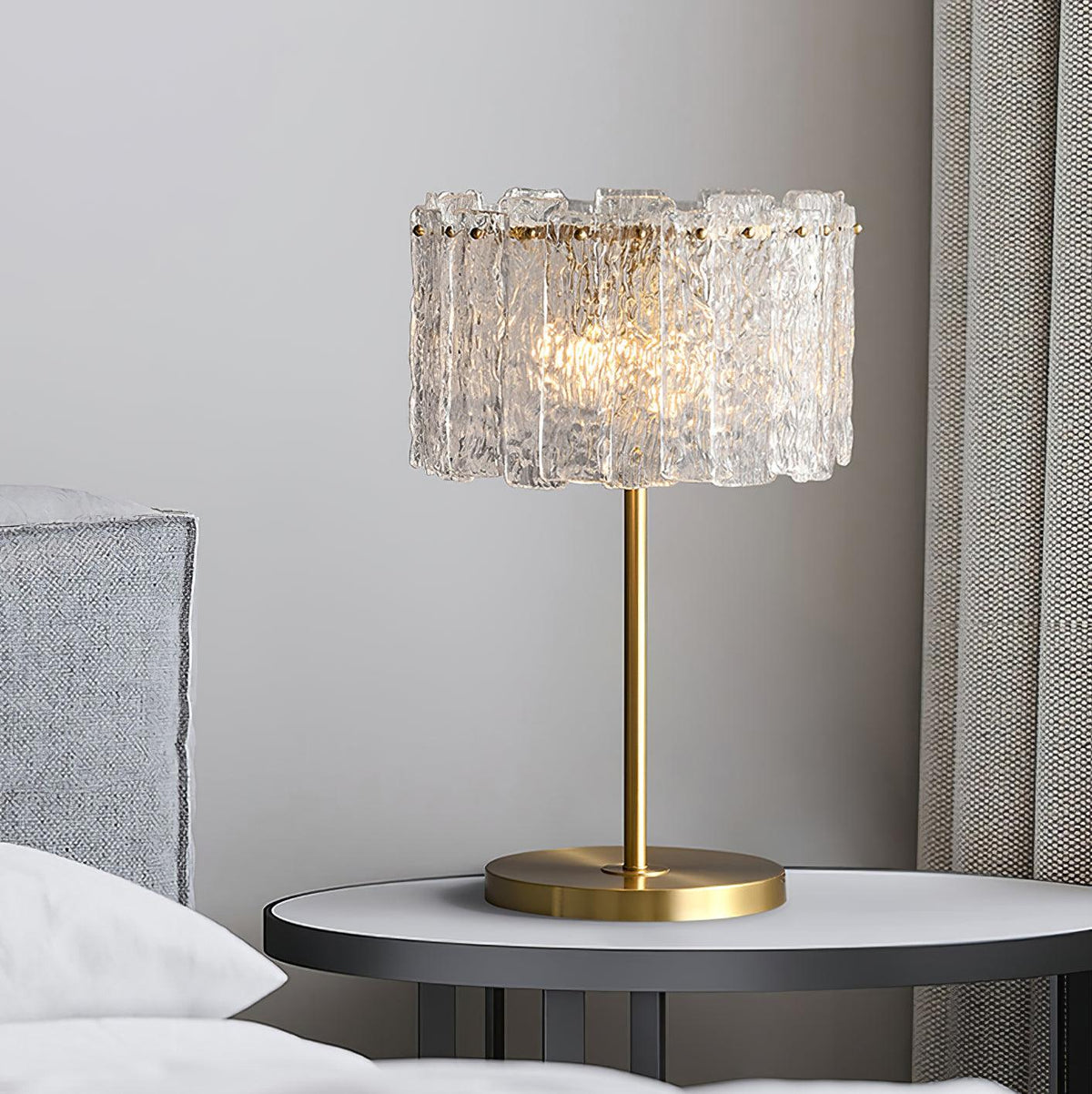 Cyrelina lámpara de mesa de cristal