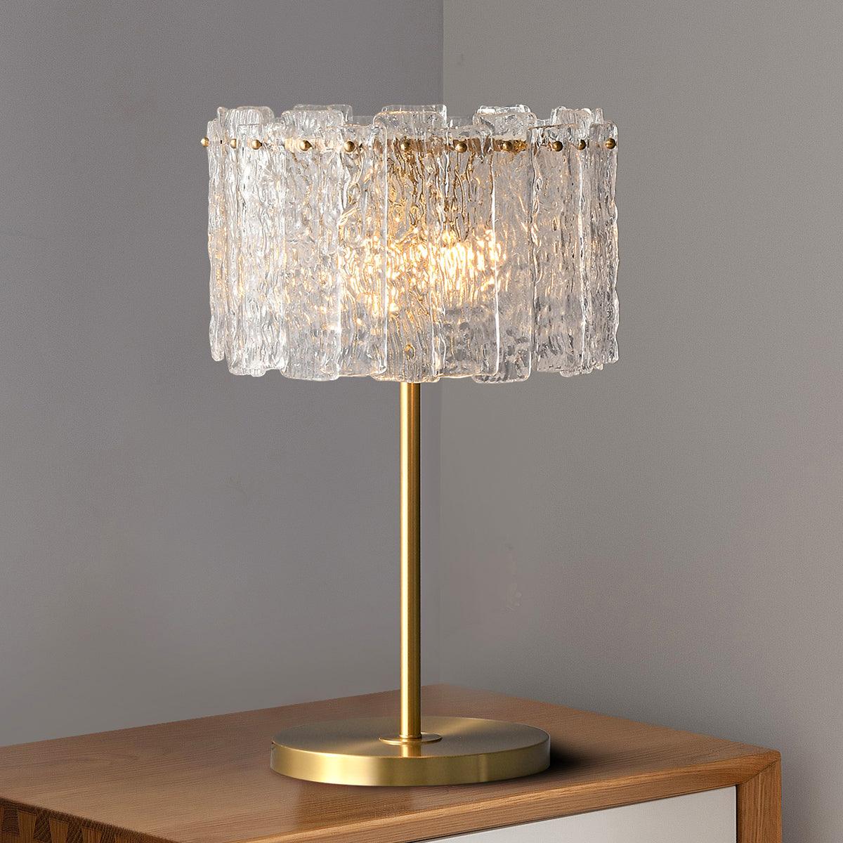Cyrelina lámpara de mesa de cristal