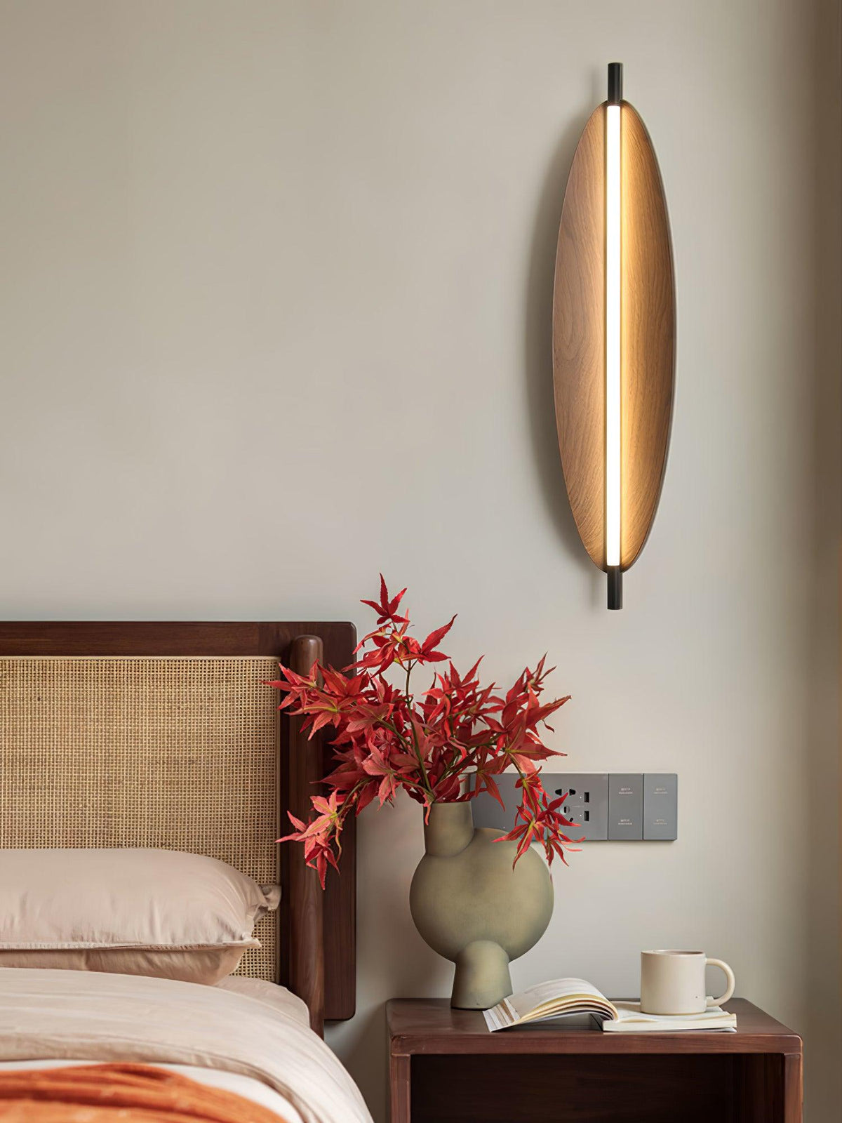 Orsoriel aplique de pared moderno y minimalista con acabado de tablero