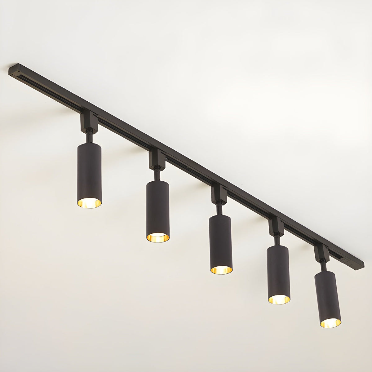 Galvyn lámpara de techo Sleek Cylinder Track con diseño minimalista