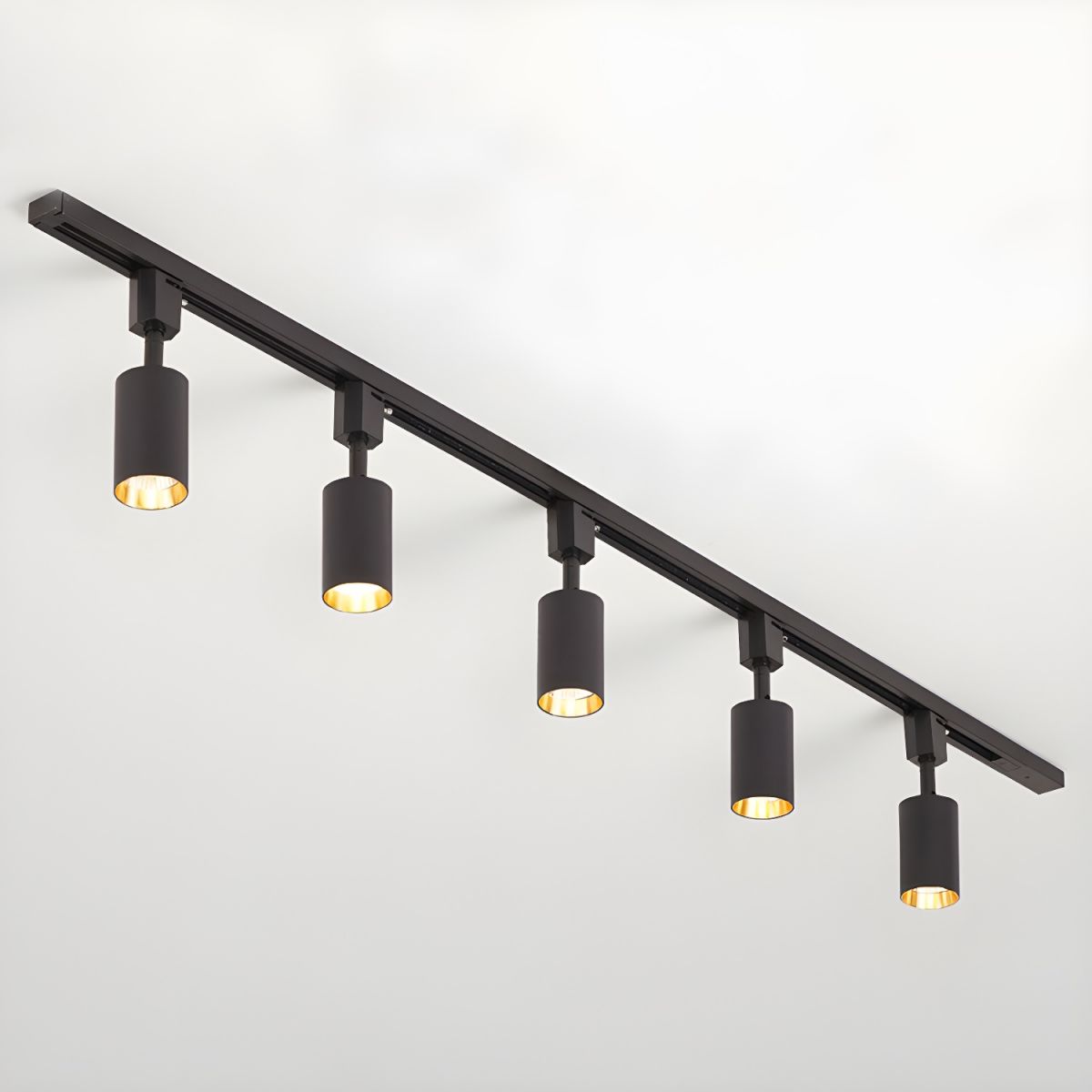 Galvyn lámpara de techo Sleek Cylinder Track con diseño minimalista