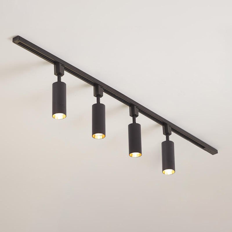 Galvyn lámpara de techo Sleek Cylinder Track con diseño minimalista