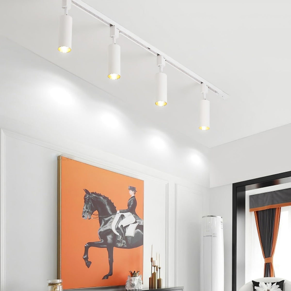 Galvyn lámpara de techo Sleek Cylinder Track con diseño minimalista