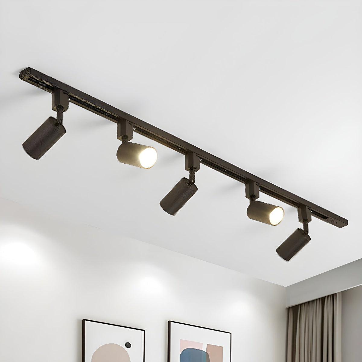 Galvyn lámpara de techo Sleek Cylinder Track con diseño minimalista