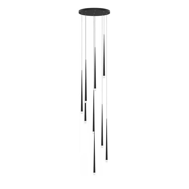 Lustra Lámparas de araña Delgado Negro Minimalista