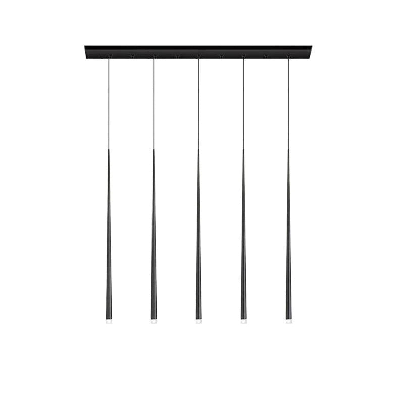 Lustra Lámparas de araña Delgado Negro Minimalista