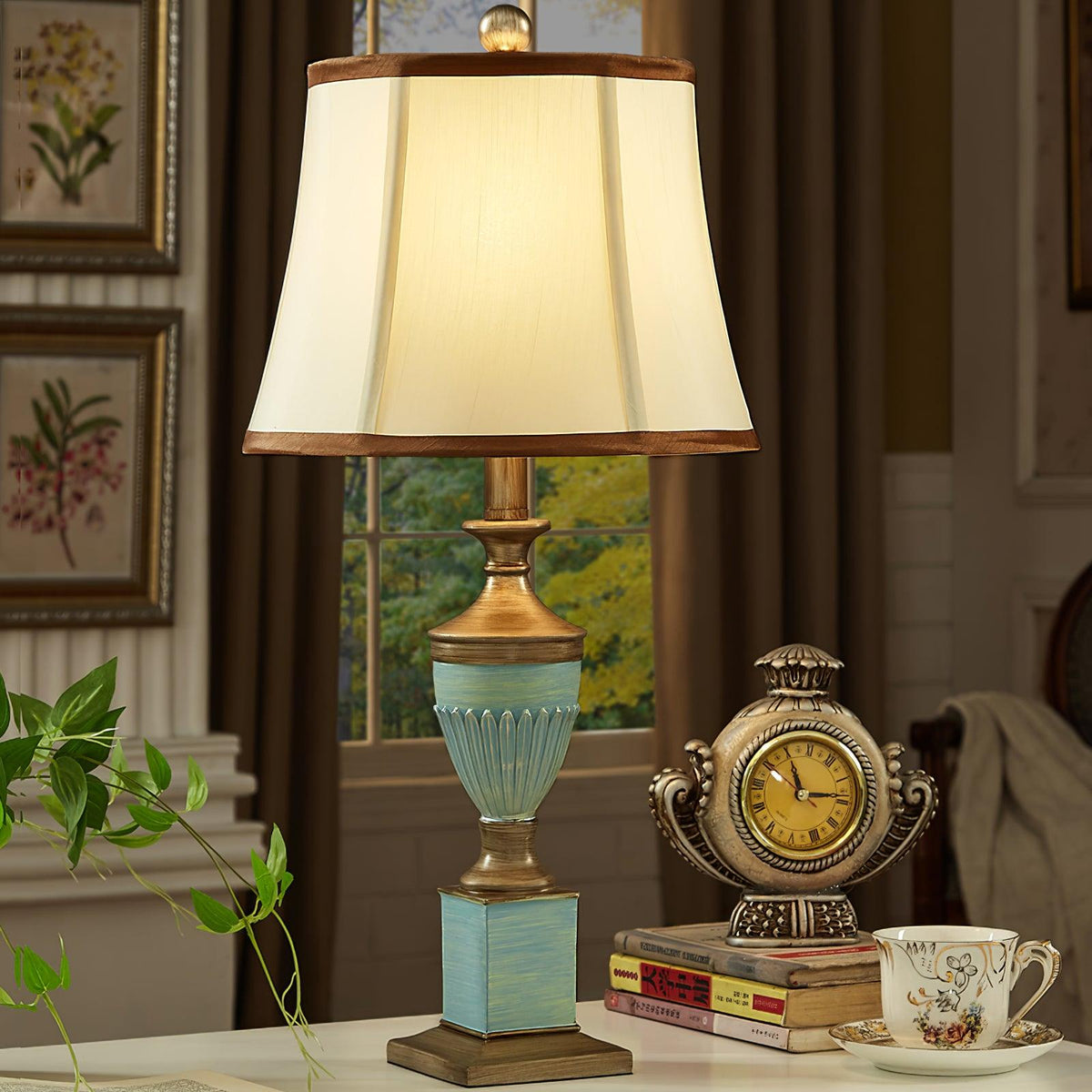 Lucivine lámpara de mesa vintage de resina
