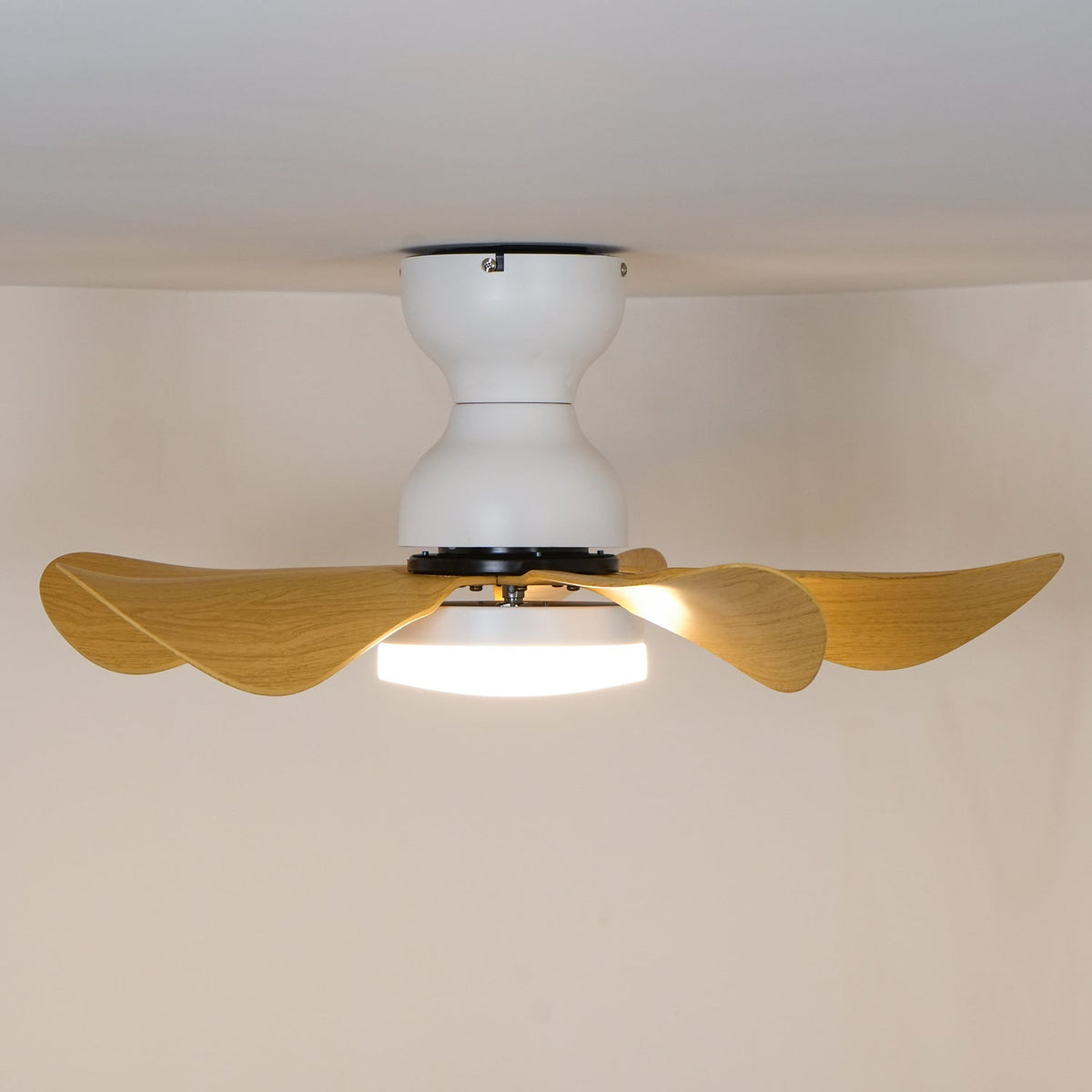 Elvanelle ventilador de techo con luz de madera