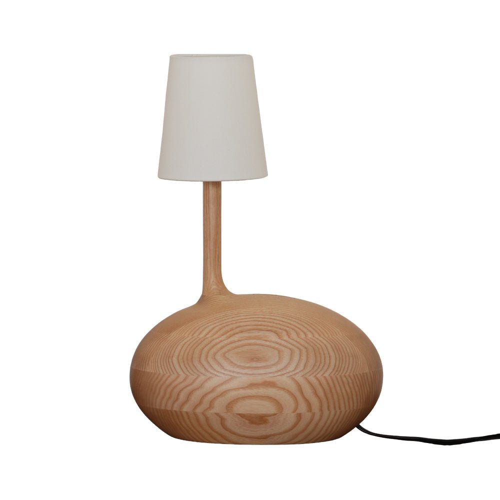 Brixten lámpara de mesa de madera y tejido