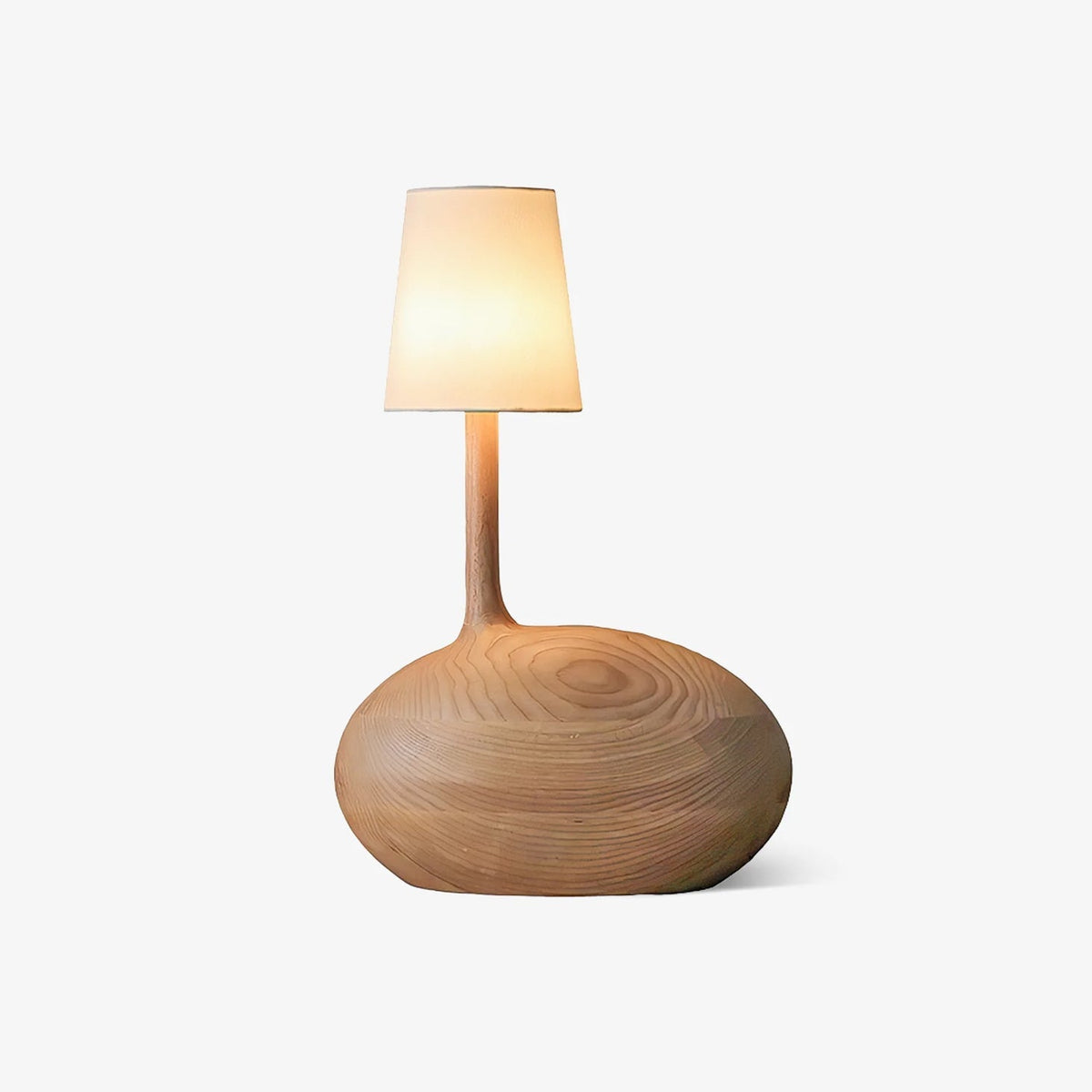 Brixten lámpara de mesa de madera y tejido