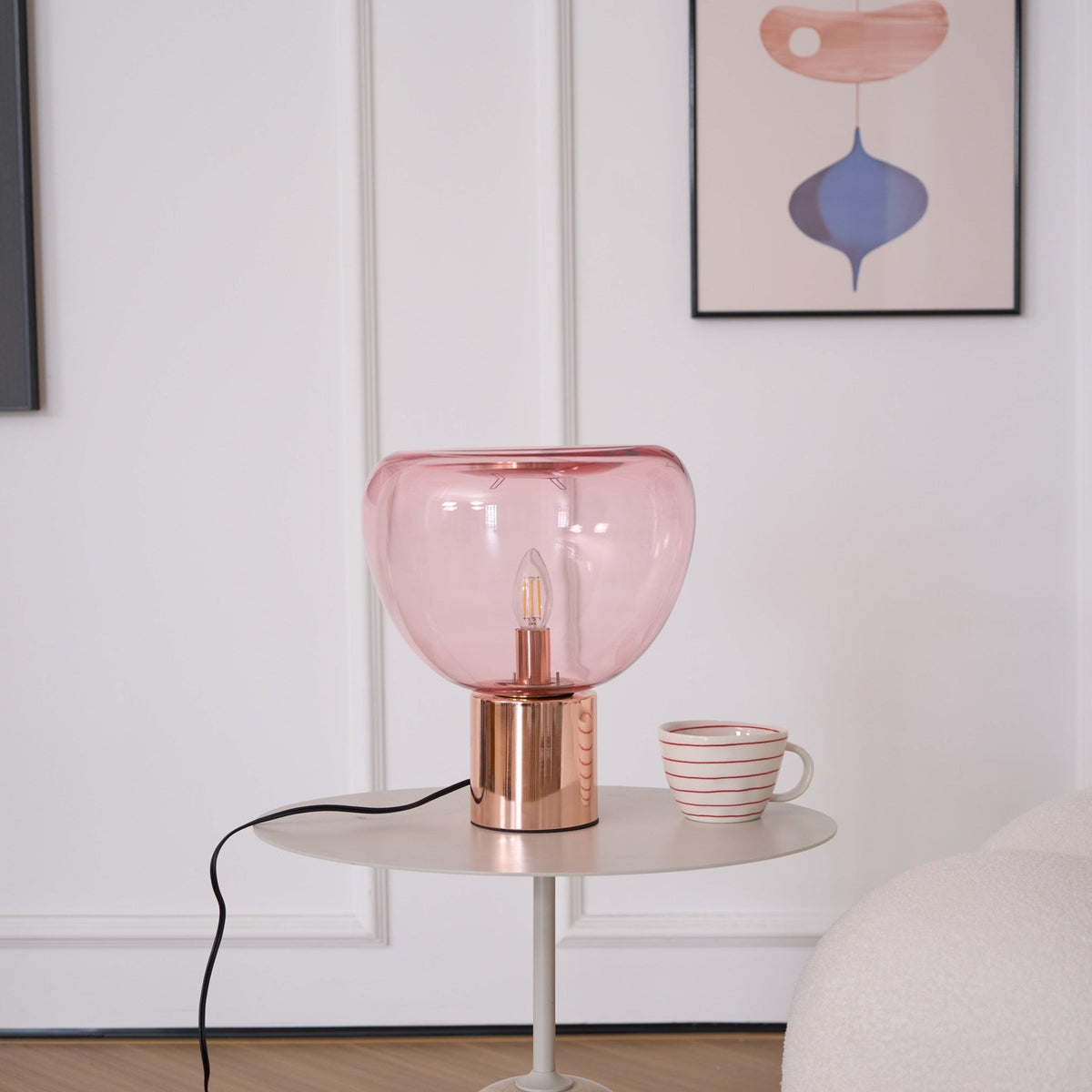 Jade lámpara de mesa moderna