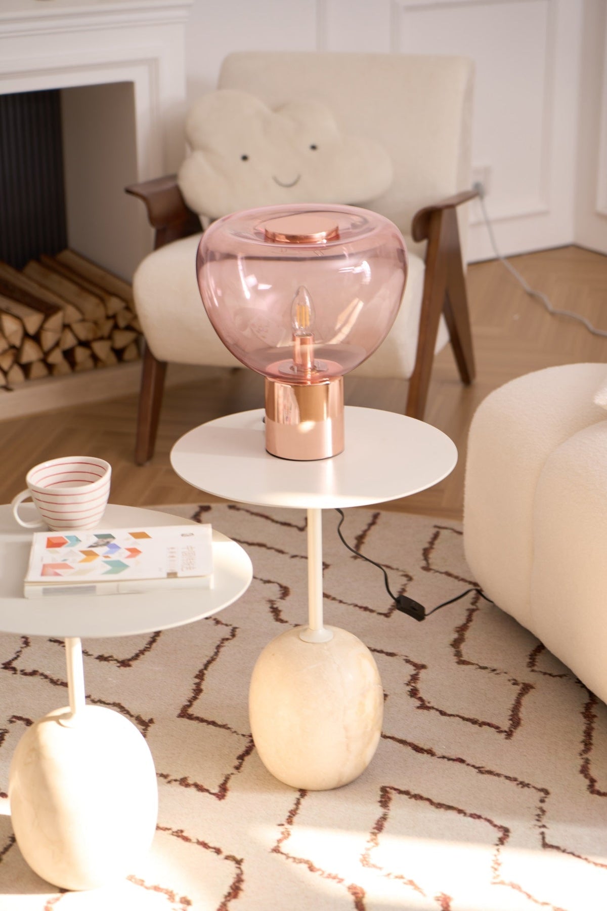 Jade lámpara de mesa moderna