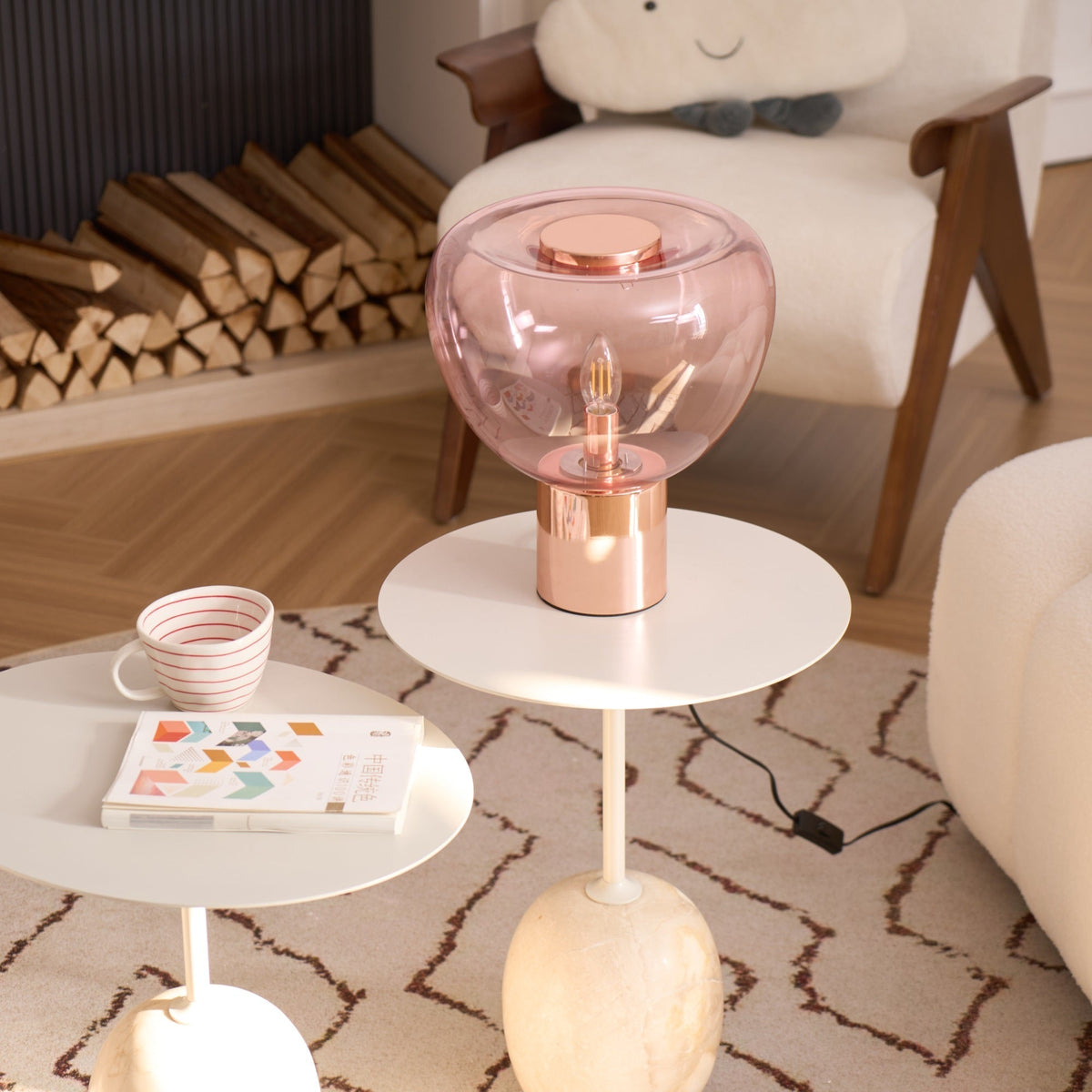 Jade lámpara de mesa moderna