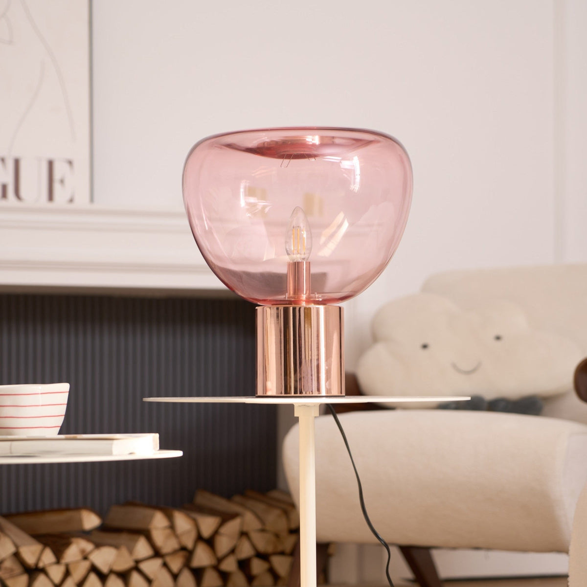 Jade lámpara de mesa moderna
