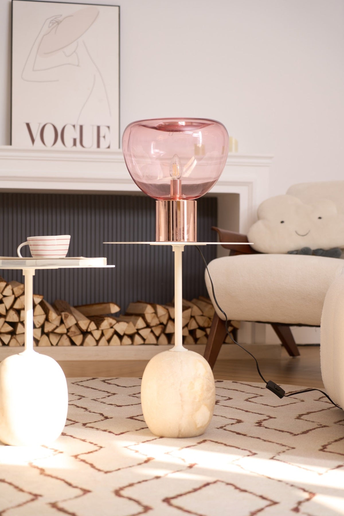 Jade lámpara de mesa moderna