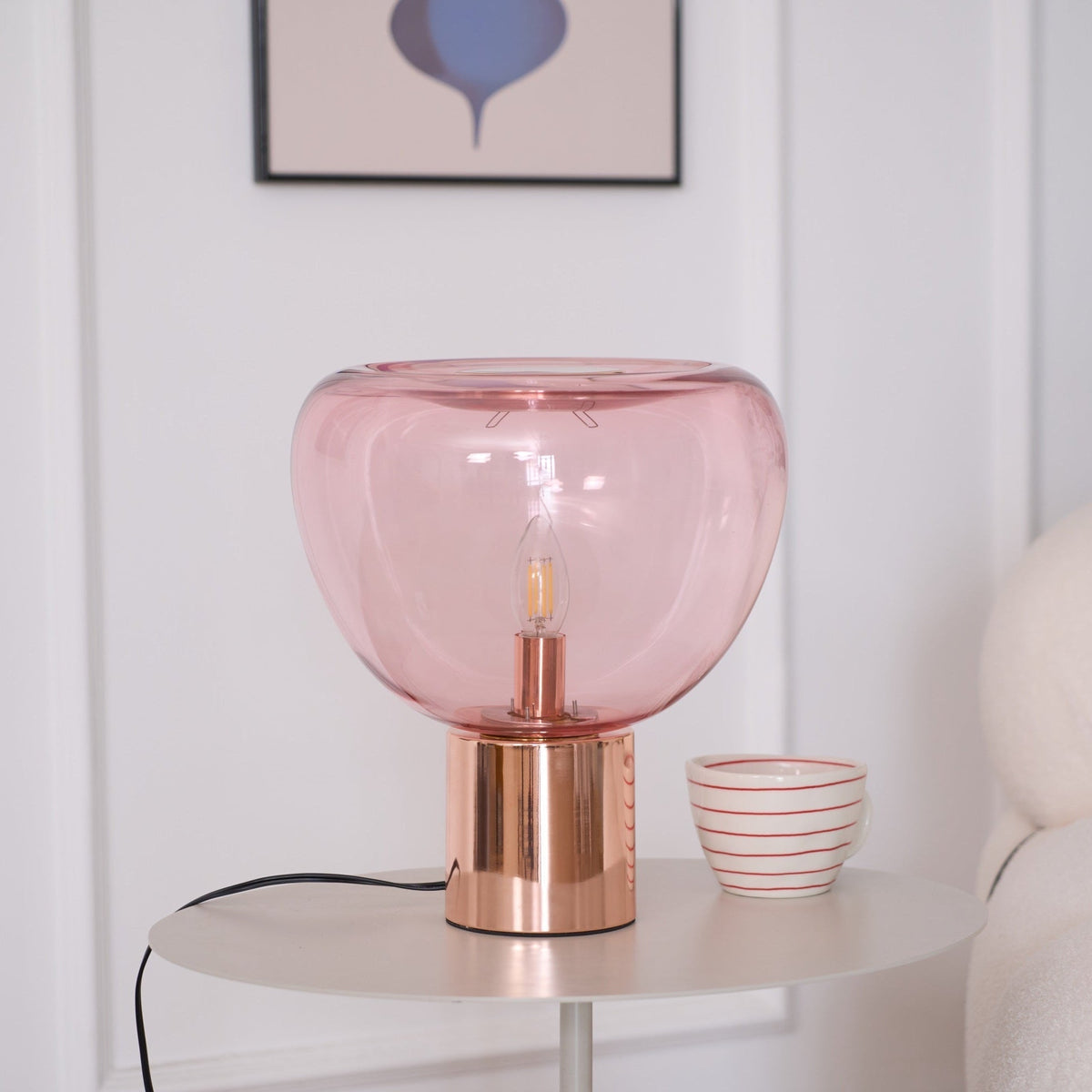 Jade lámpara de mesa moderna