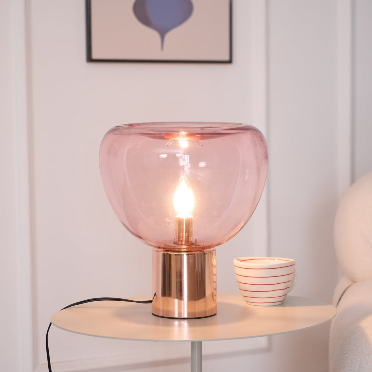 Jade lámpara de mesa moderna