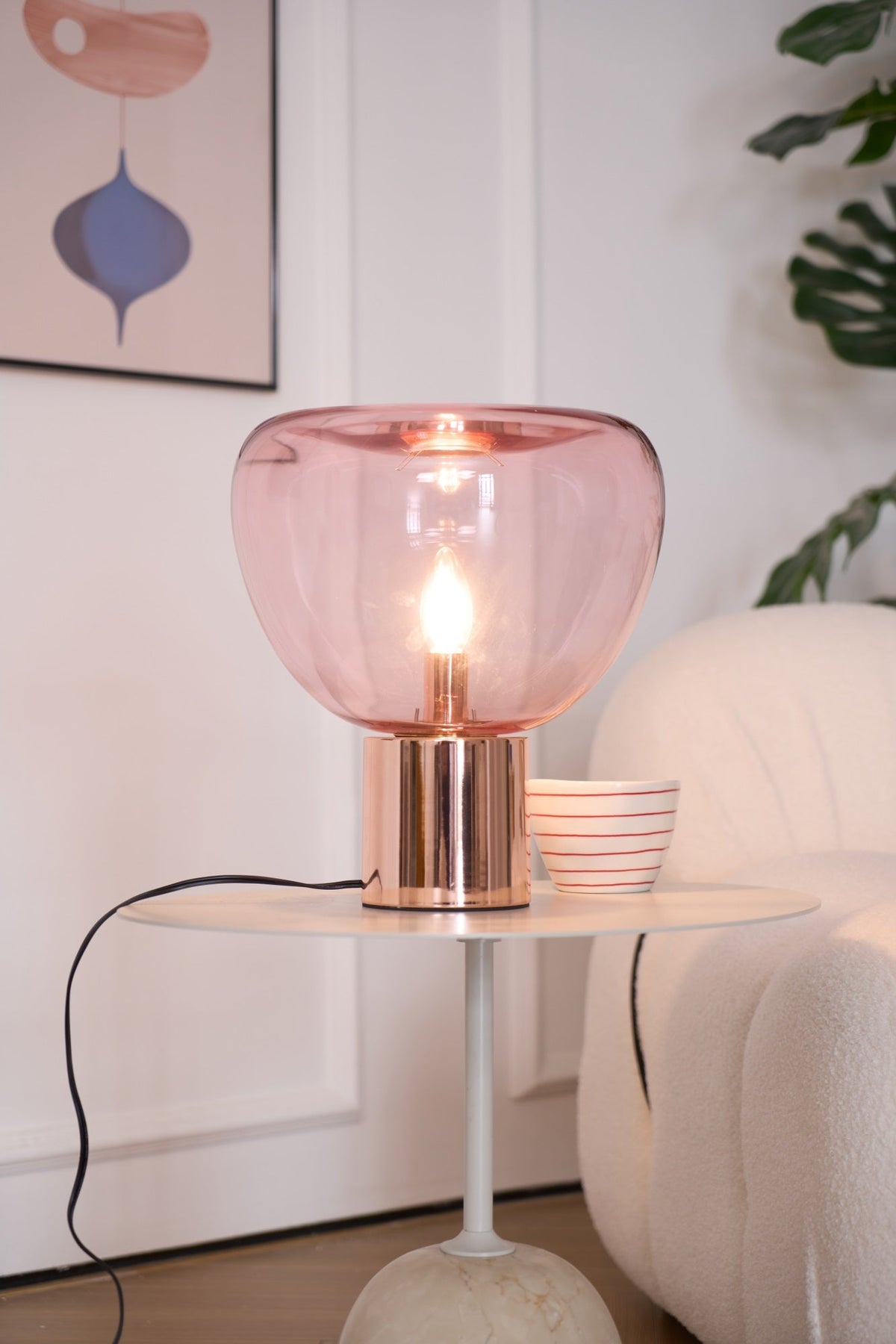 Jade lámpara de mesa moderna