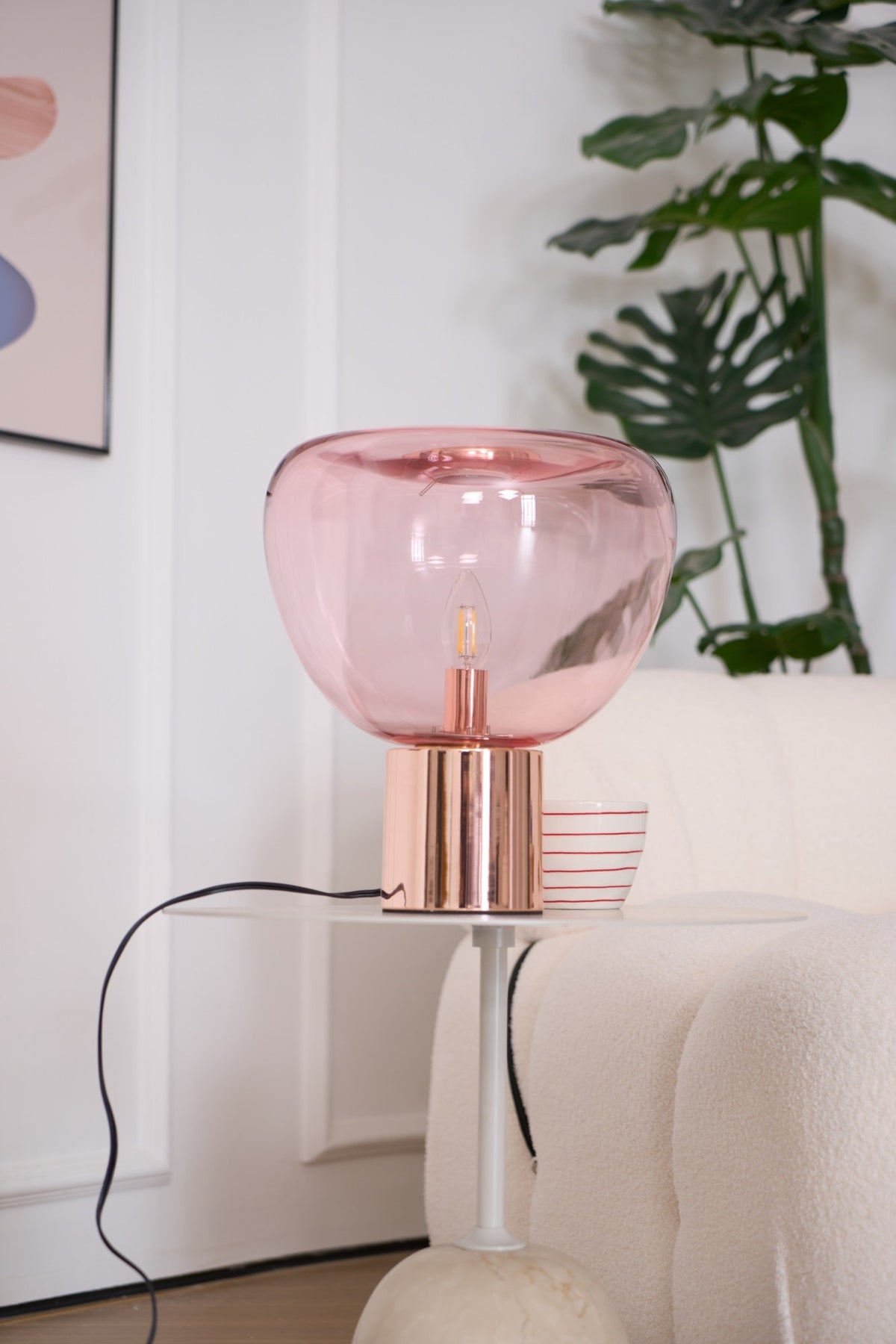 Jade lámpara de mesa moderna