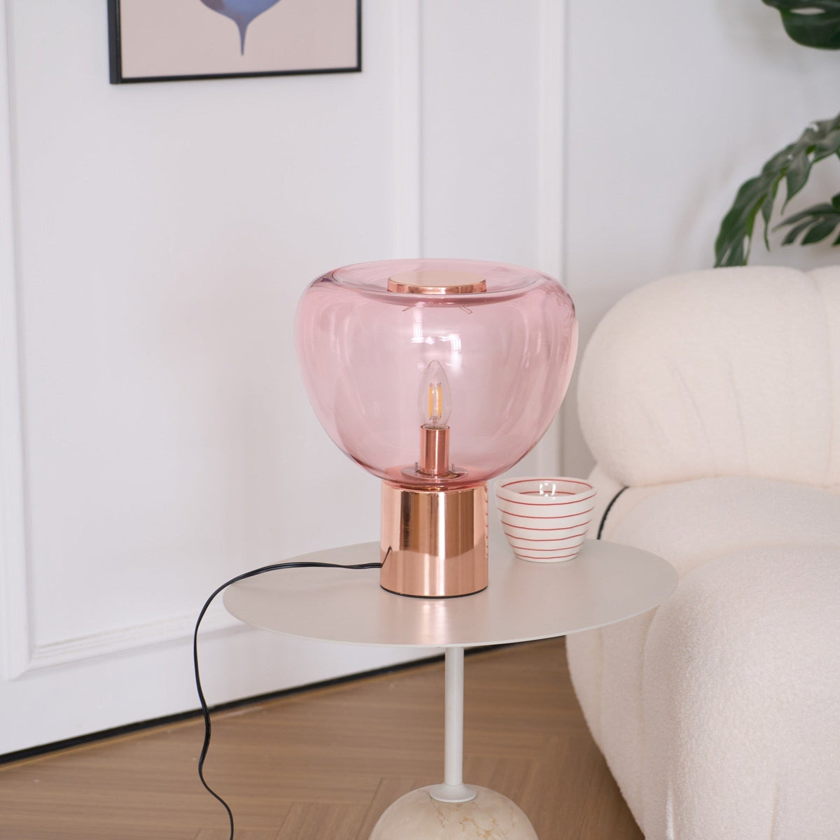 Jade lámpara de mesa moderna