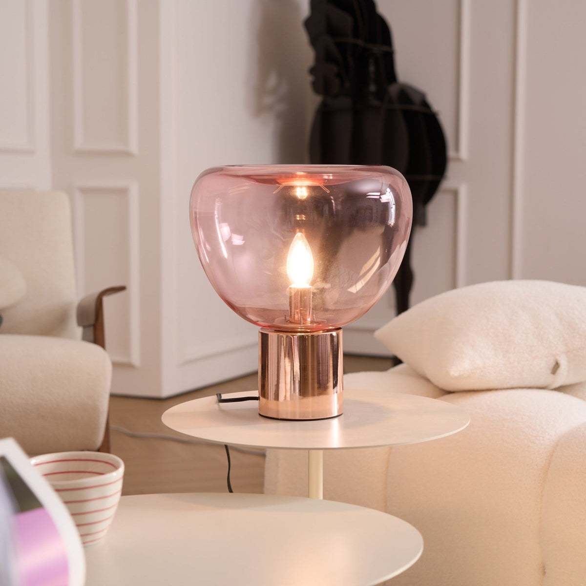 Jade lámpara de mesa moderna