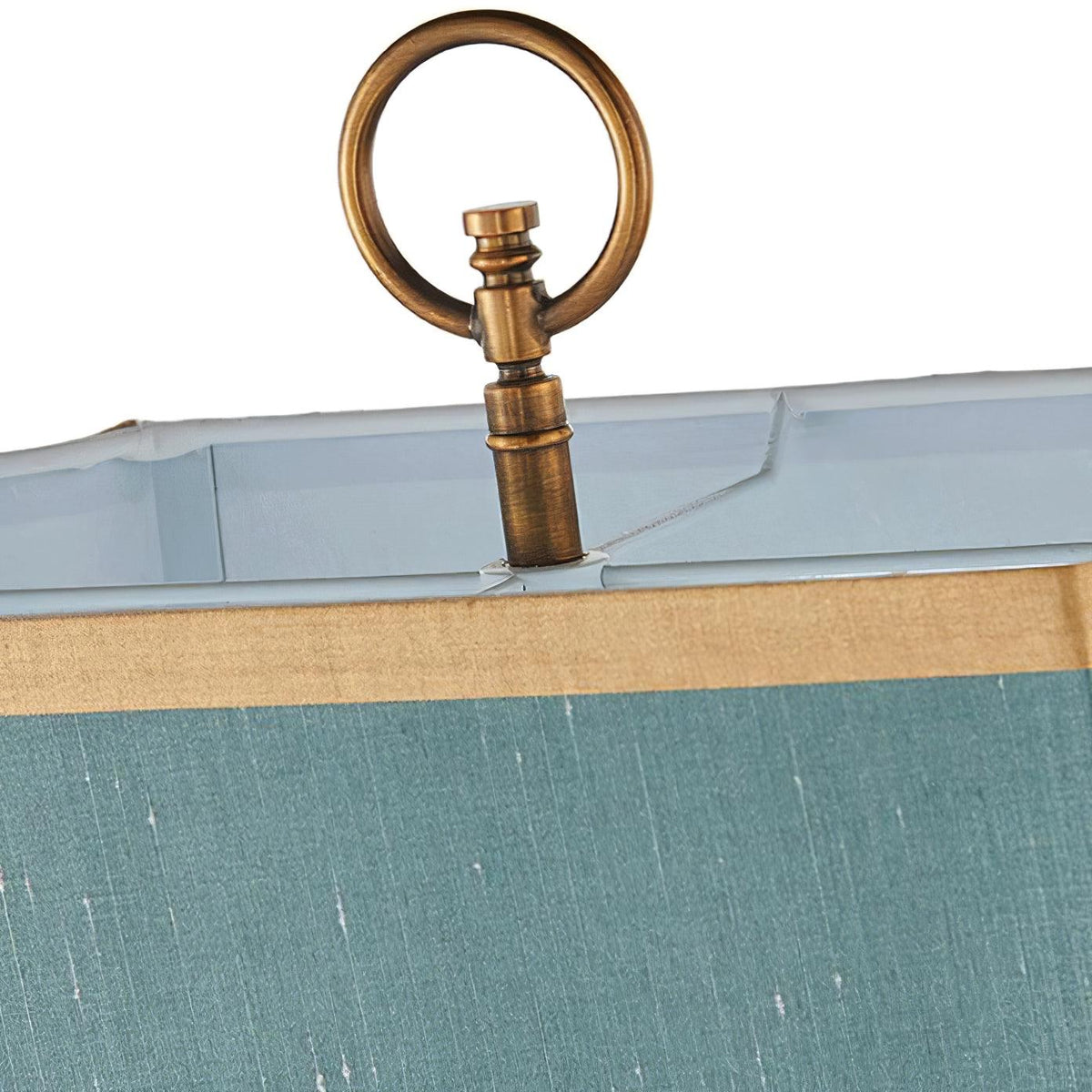 Lineine lámpara de mesa con tejido glam