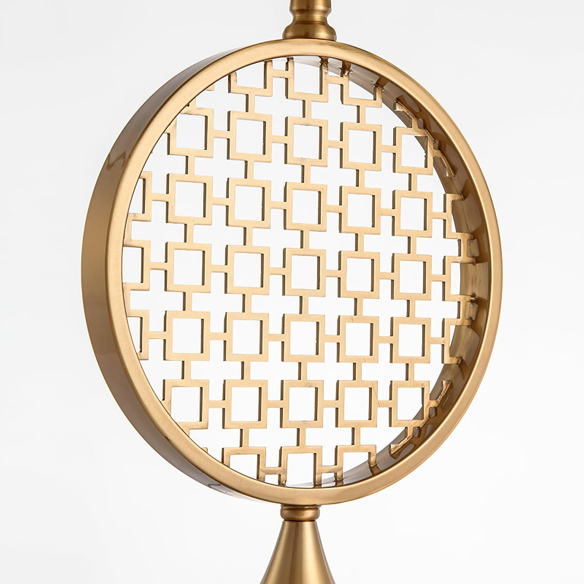 Lineine lámpara de mesa con tejido glam