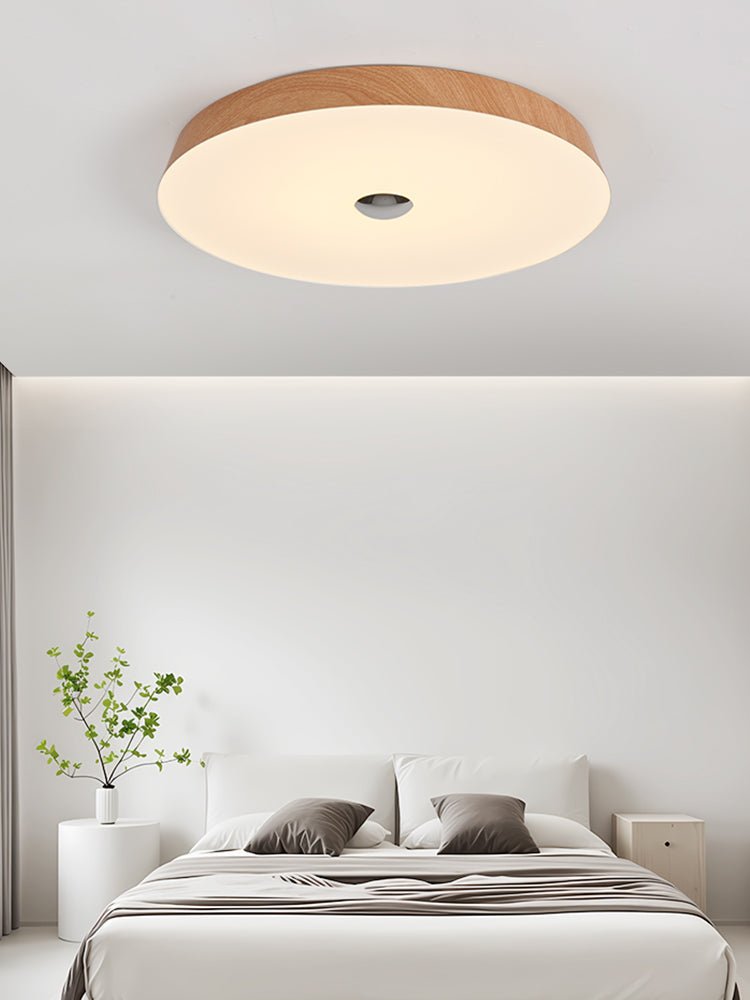 Ceshaora lámpara de techo moderna minimalista con grano de madera