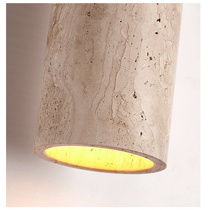 Talv lámpara colgante elegante en travertino amarillo