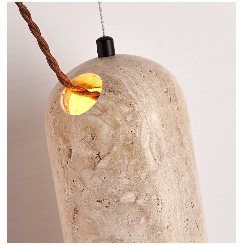Talv lámpara colgante elegante en travertino amarillo