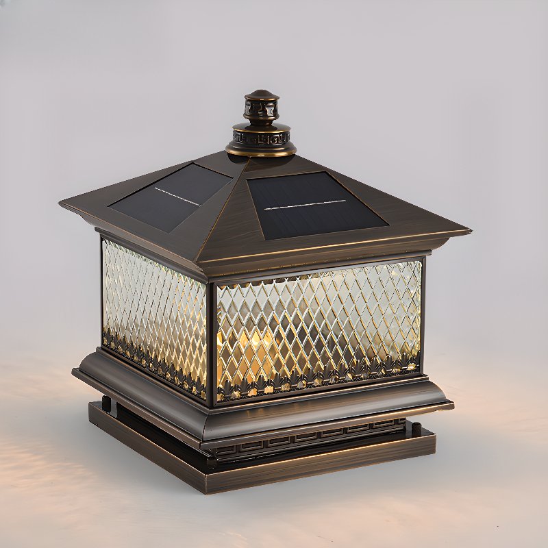 Evelor luminaria exterior clásica Diamond Solar Post