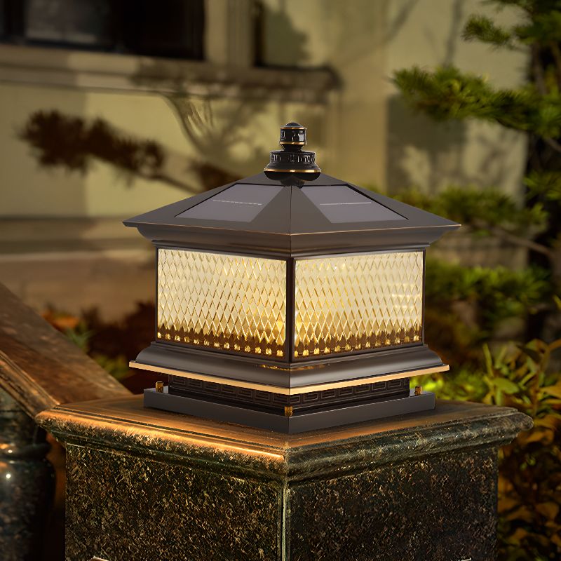Evelor luminaria exterior clásica Diamond Solar Post