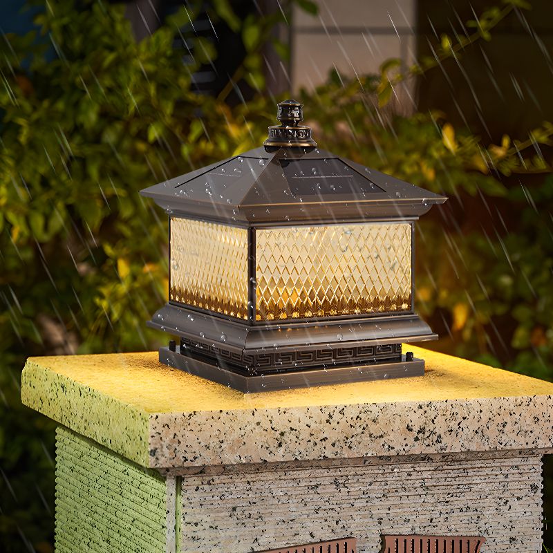 Evelor luminaria exterior clásica Diamond Solar Post