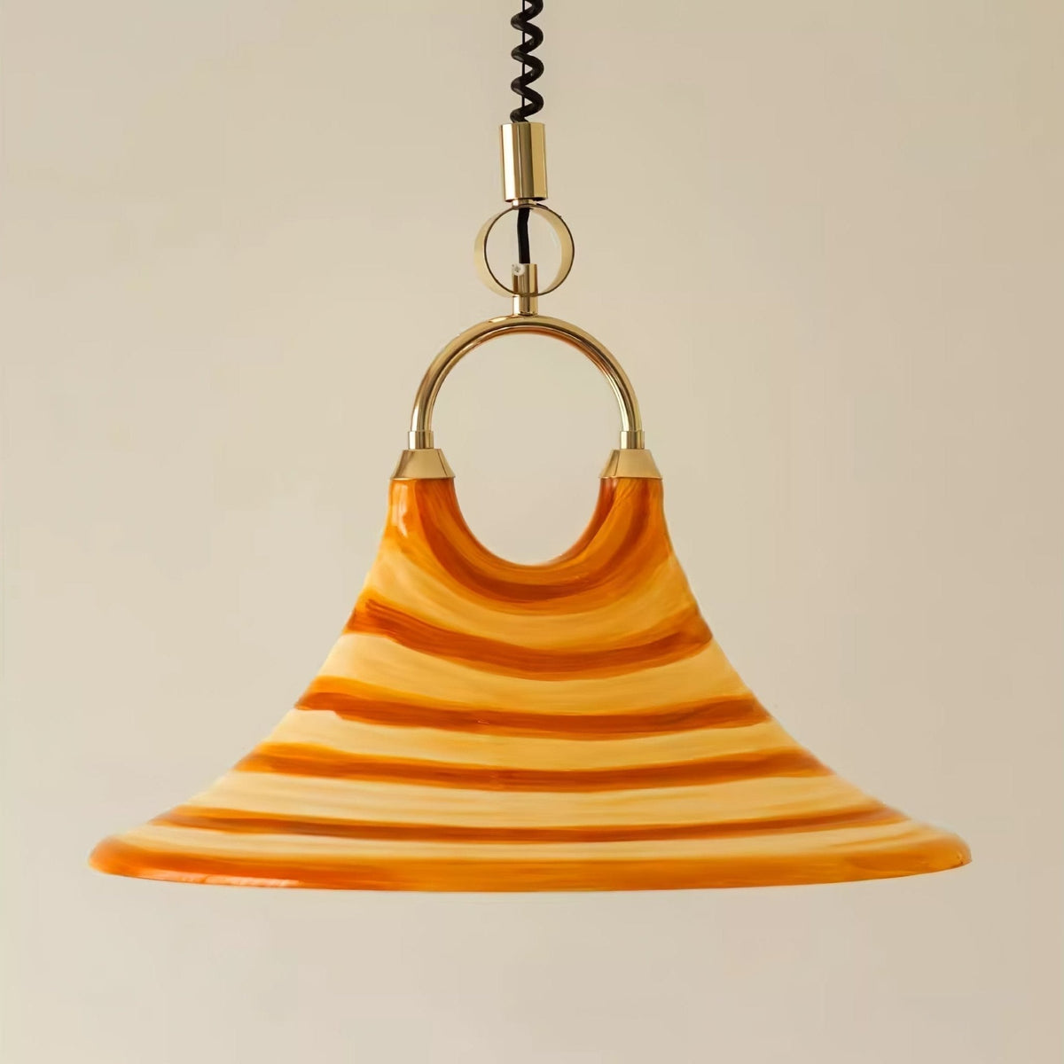 Aurmiros lámpara colgante moderna minimalista de vidrio con diseño en espiral