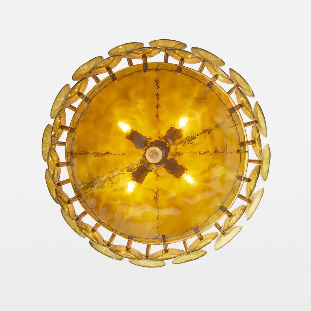 Eirinena lámpara de araña Murano vidrio Disc Vintage
