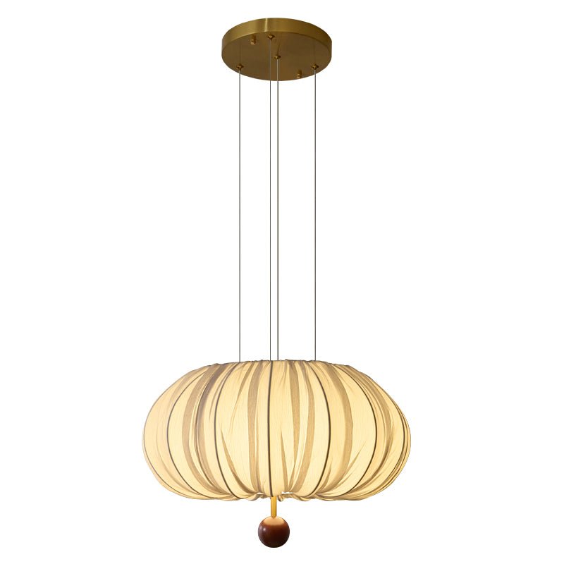 Vasilen lámpara de techo Premium nórdica con globos de madera y tejido